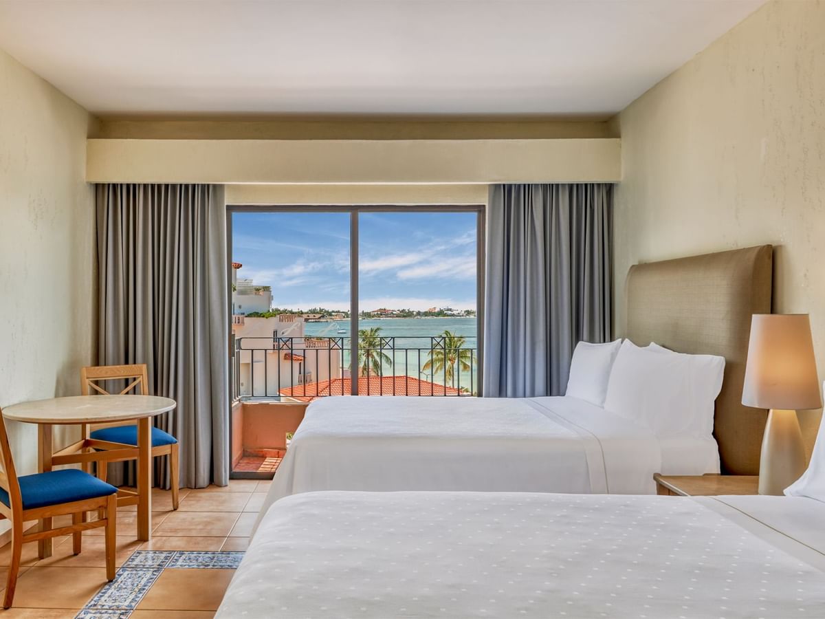 2 Double beds in Deluxe Villa at Fiesta Americana