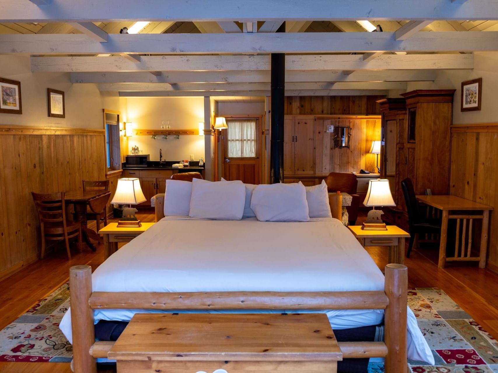 Interior of the Eyrie bedroom at Sleeping Lady 