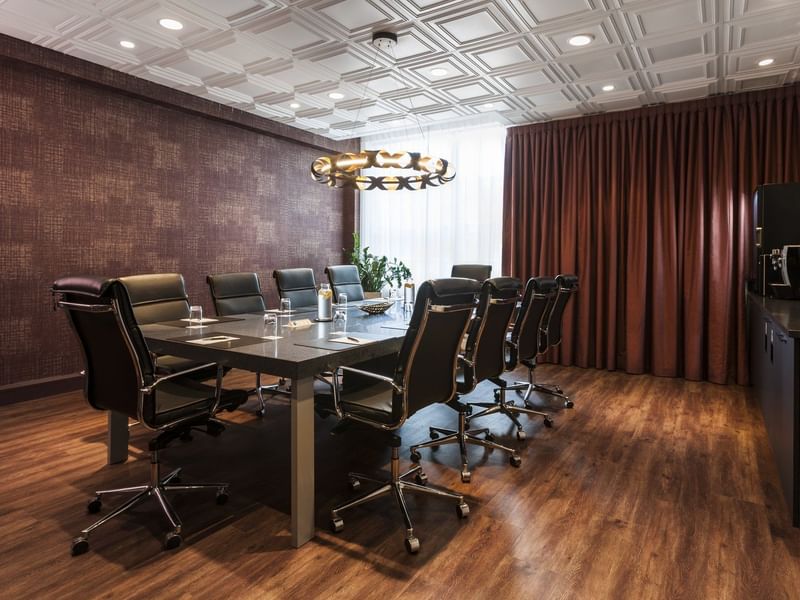 Boardroom table set-up in  Salon Du Président at Warwick Le Crystal