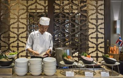Chef in The Emporia Restaurant at Chatrium Hotel Royal Lake