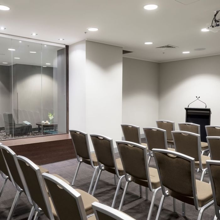 Australia Meeting room with classroom setup at Novotel Melbourn
