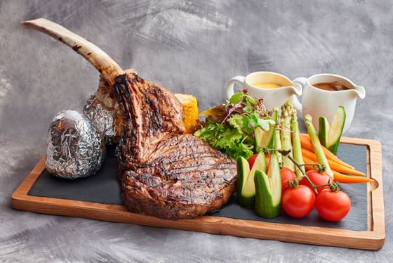 Tomahawk Ribeye Steak in Planter's Restaurant at Danna Langkawi