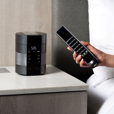 Smart charging station & phone in rooms at Innovation hotel