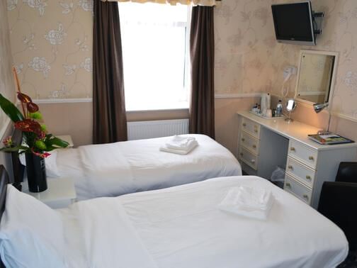 Accessible Room with two beds at Lyndene Hotel