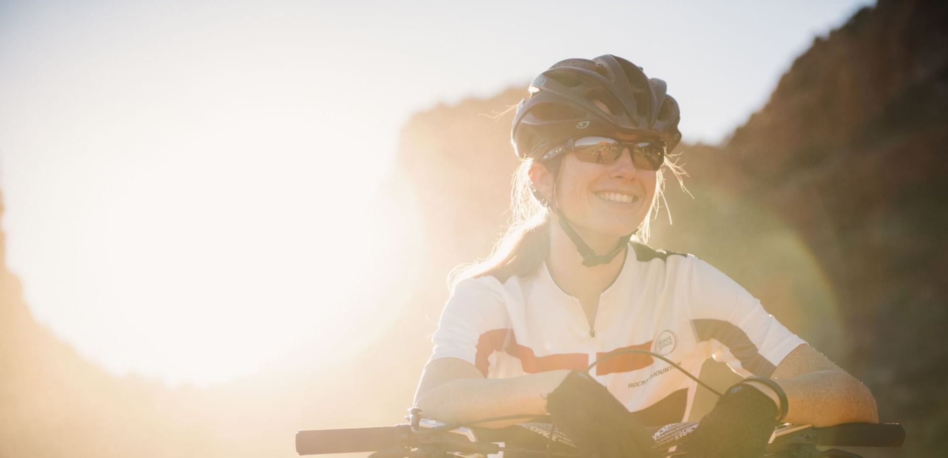 A girl on a mountain bike ride at Deer Valley near Stein Lodge