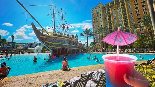 Cocktail served by the pool at Lake Buena Vista Resort Village & Spa