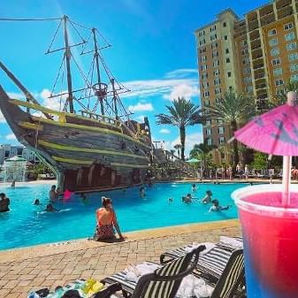 Cocktail served by the pool at Lake Buena Vista Resort Village & Spa