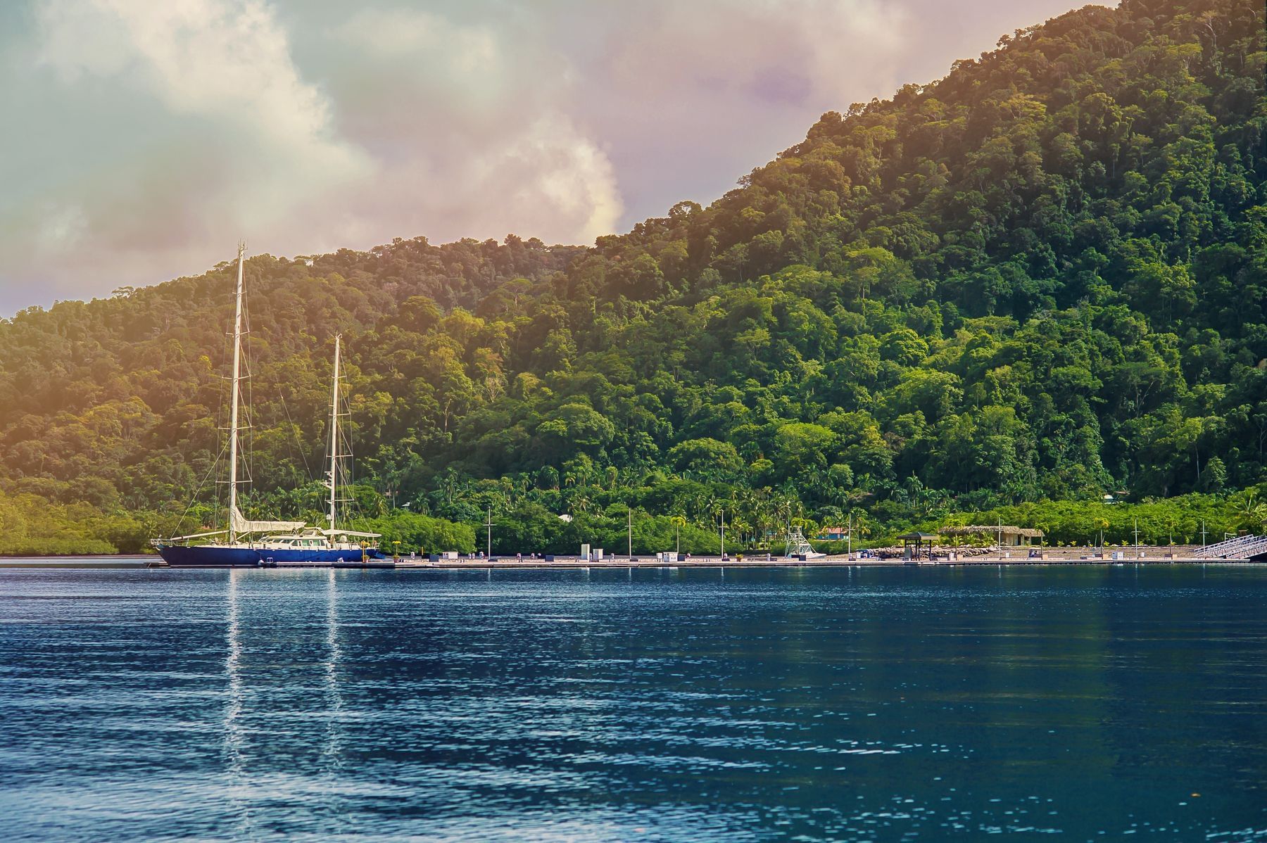 View of the Main Dock from Marina Bahia Golfito Hotel