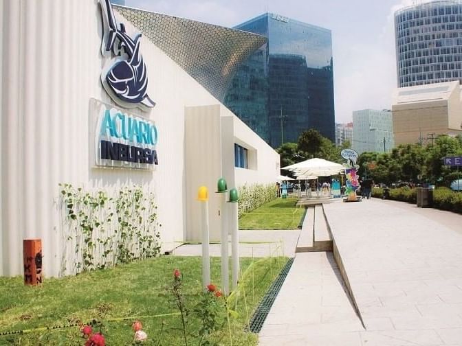 Exterior of Inbursa Aquarium near Dominion Suites Polanco