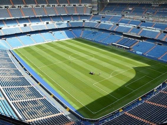 Santiago bernabue stadium playing field