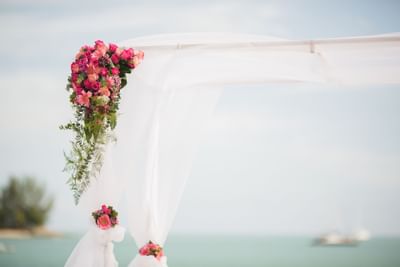 Wedding arc designed in beach at The Danna Langkawi