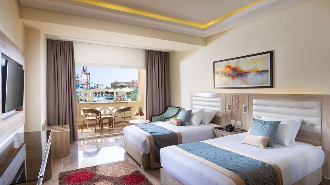 Pool View Deluxe Room at Pickalbatros Aqua Blu Resort in Hurghada