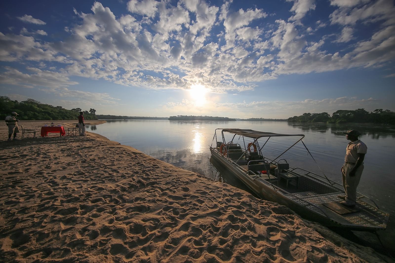 A Rufiji River boat experience near Serena Mivumo River Lodge