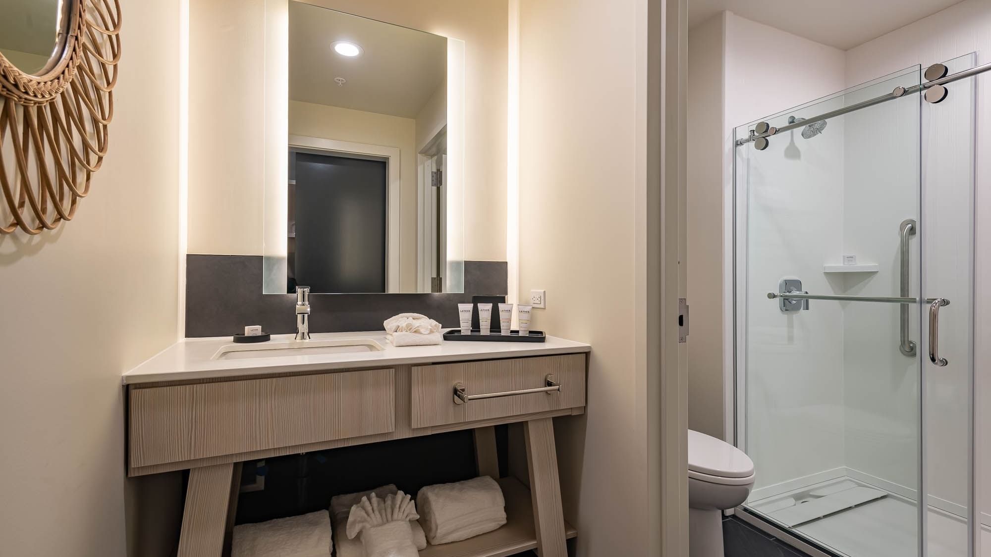 Bath in Premium King Room at The Lodge 30A