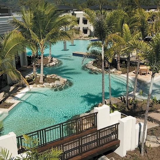 Gorgeous pool view at Pullman Port Douglas sea temple resort and spa