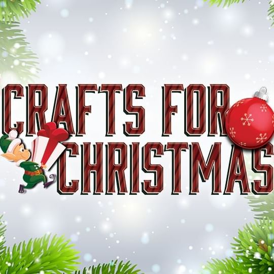Crafts for Christmas Logo against a white snowy background