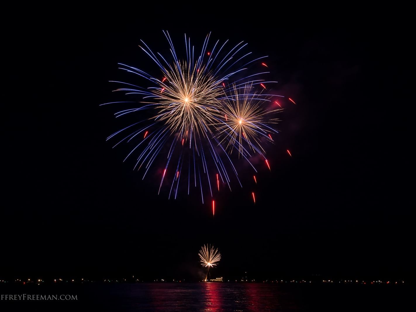 Fireworks over Lake Tahoe 