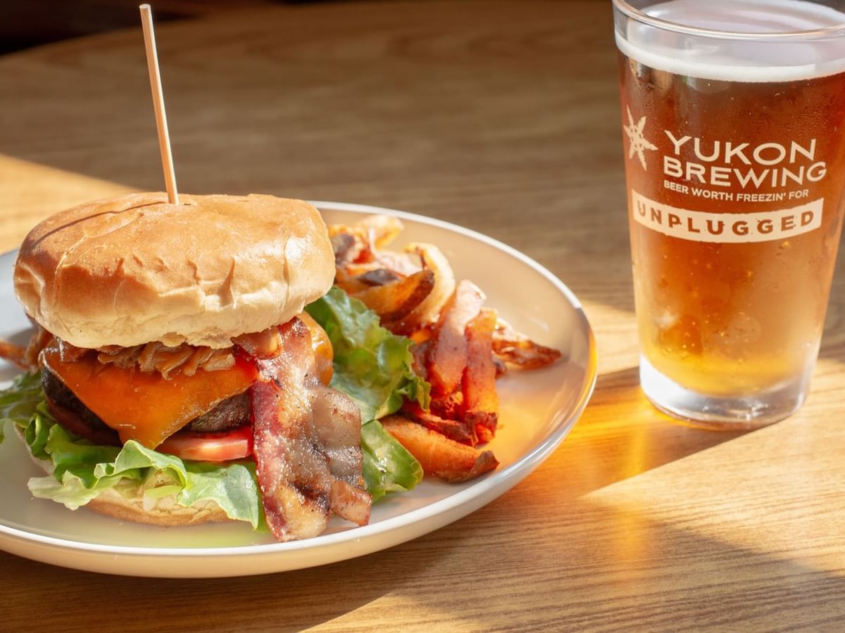 Burger and beer