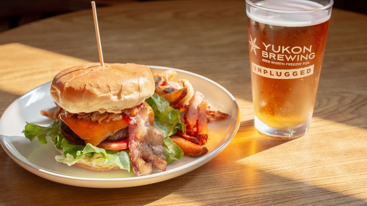 Burger and beer
