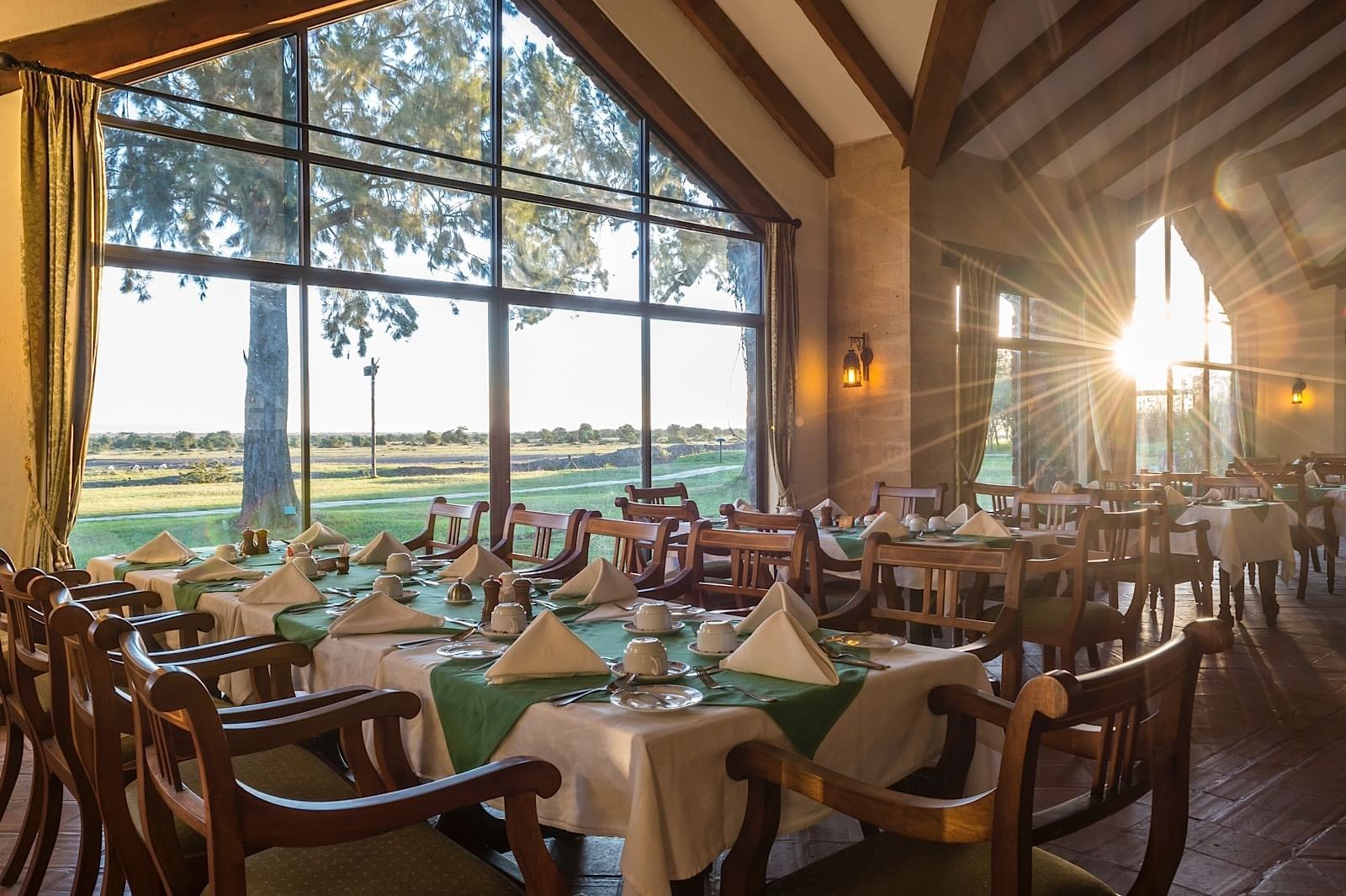 The Dining area in Rhino Room at Sweetwaters Serena Camp