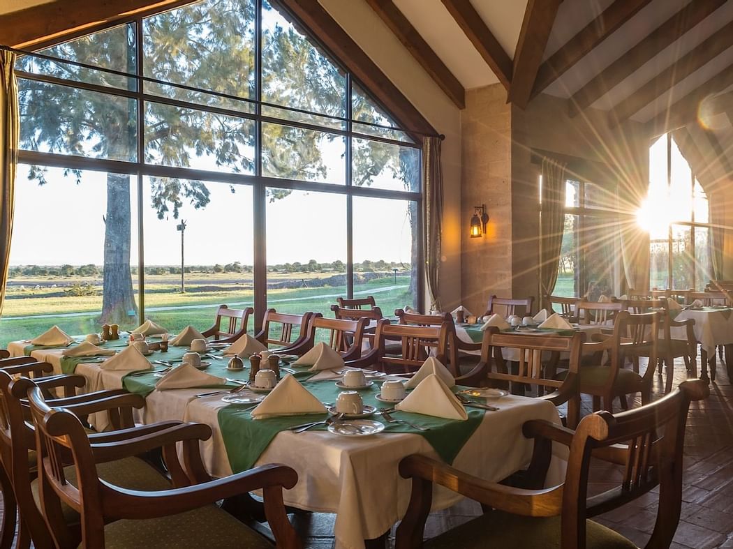 The Dining area in Rhino Room at Sweetwaters Serena Camp