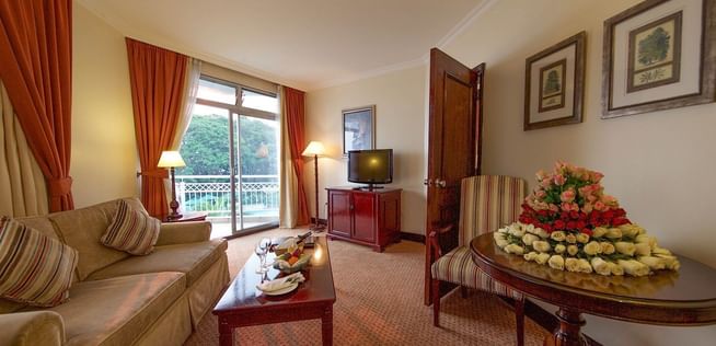 Living room at the Executive Suite at Lake Kivu Serena Hotel