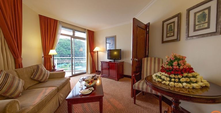 Living room at the Executive Suite at Lake Kivu Serena Hotel