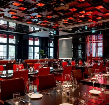 Interior of dining area of The Main by Beef Grill Club at Titanic Gendarmenmarkt Berlin