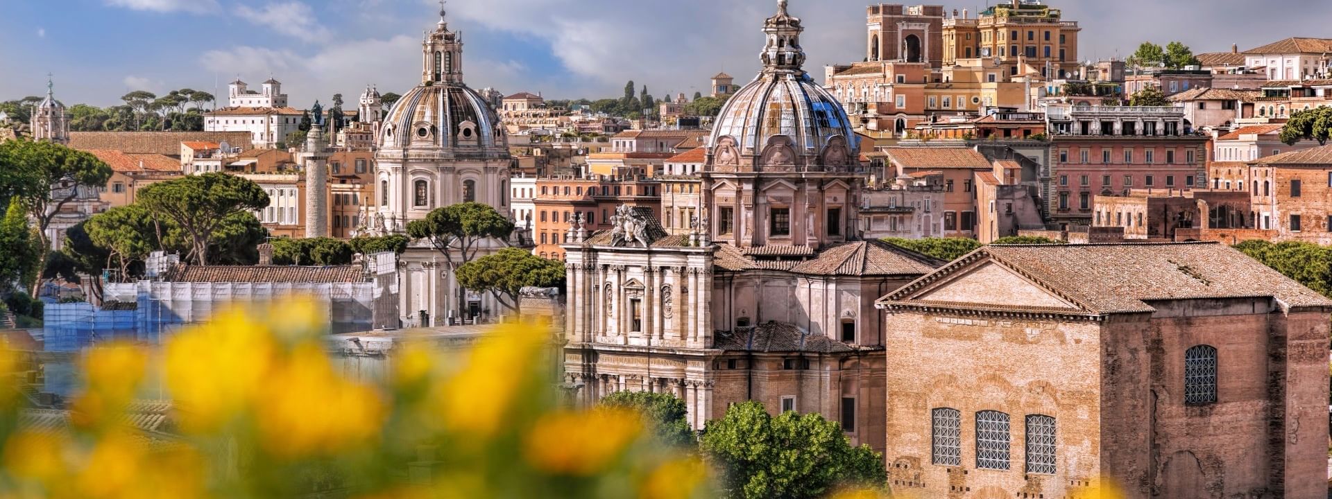View of Rome in Spring, Italy