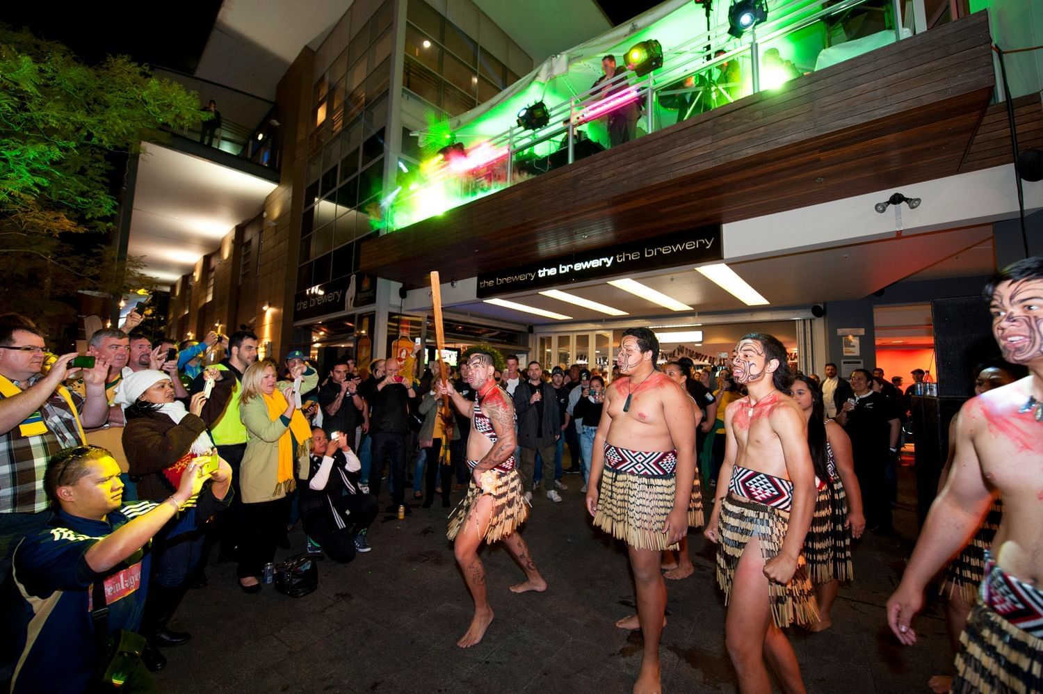 Traditional performance by the entrance at Novotel Olympic Park