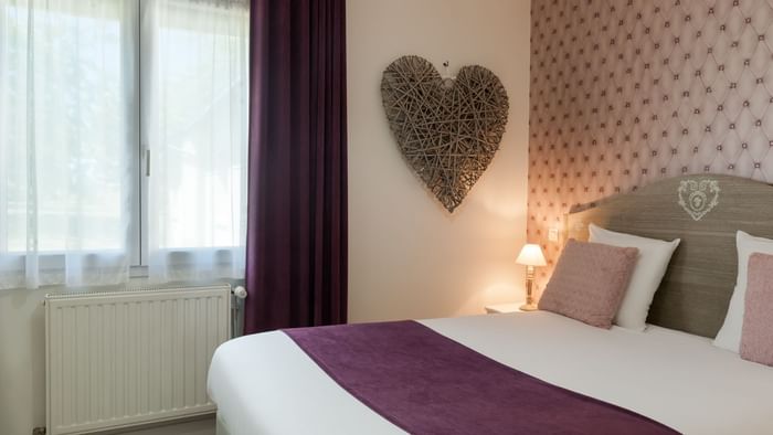 Interior of the Double bedroom at Hotel La Saulaie