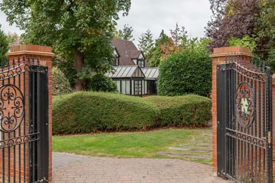 Front gate of Chapel near Orsett Hall Hotel