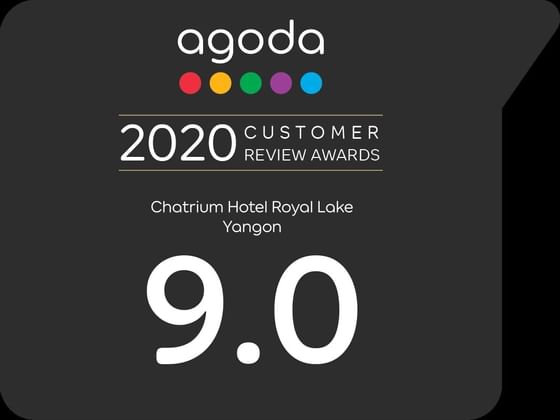 Agoda Customer Review Award at Chatrium Royal Lake Yangon
