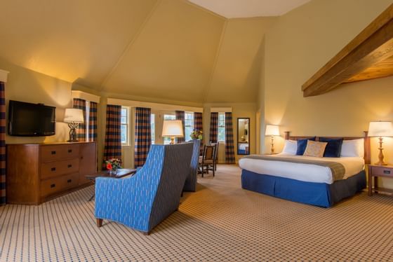 Interior of the living space of the Suite at Wolfeboro Inn