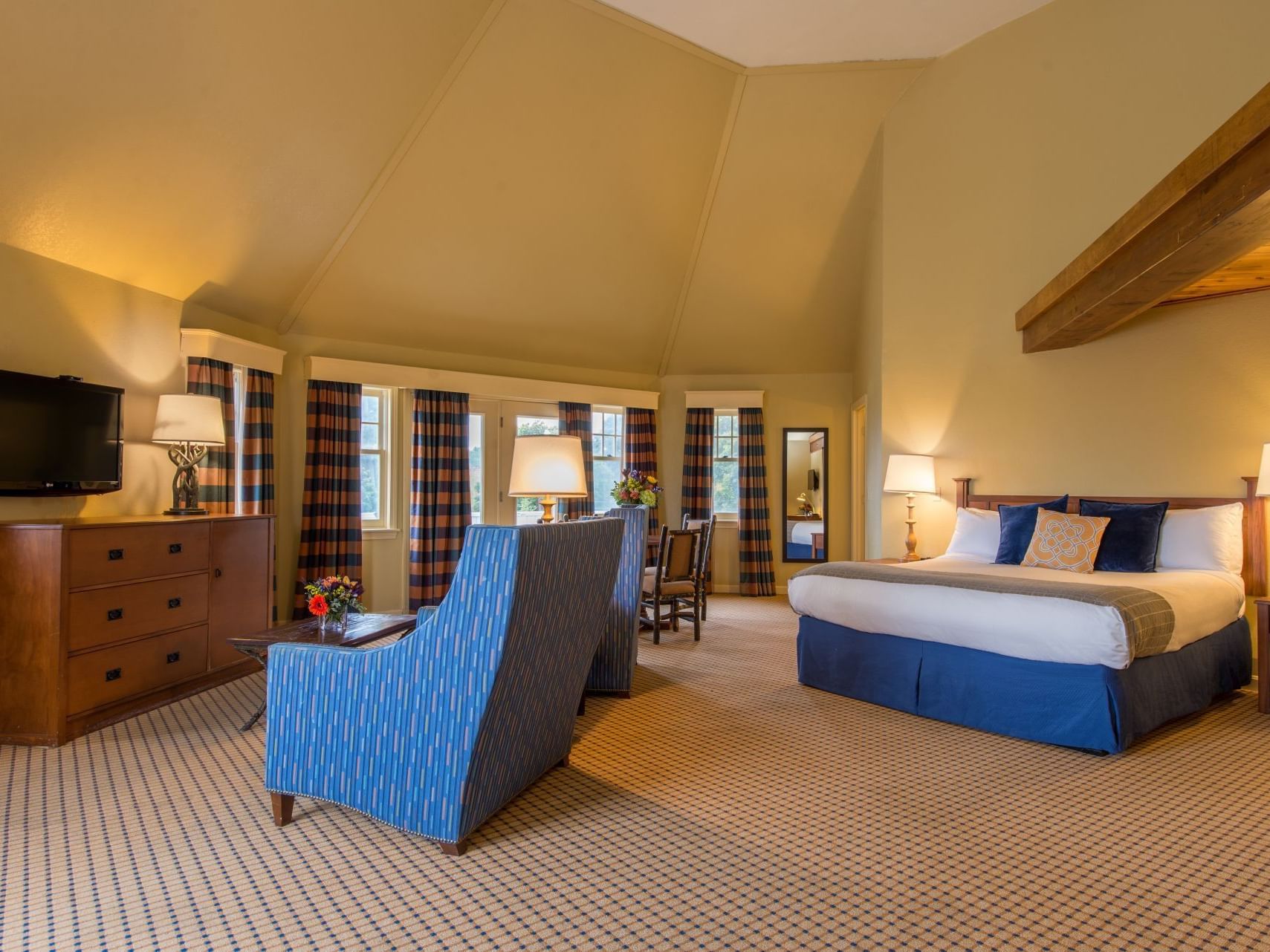 Interior of the living space of the Suite at Wolfeboro Inn
