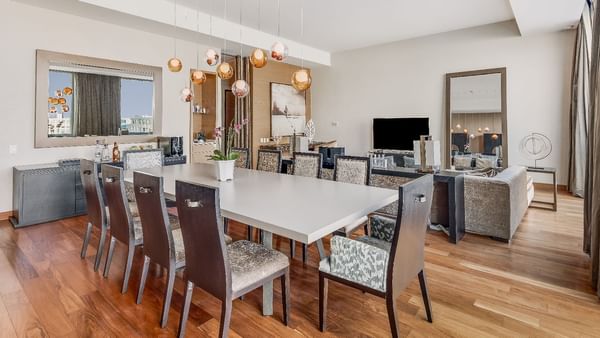 Dining table in Sol Presidential Suite at Fiesta Americana Travelty