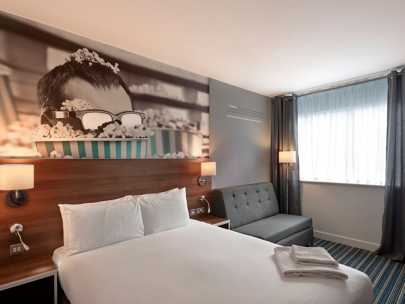 King bed in a Triple/Family Room at City Centre Liverpool
