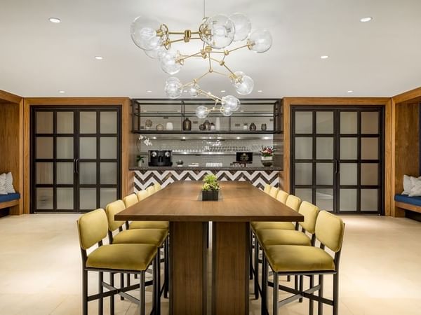 Pantry Boardroom with seats for 12 people at Dream Hollywood LA