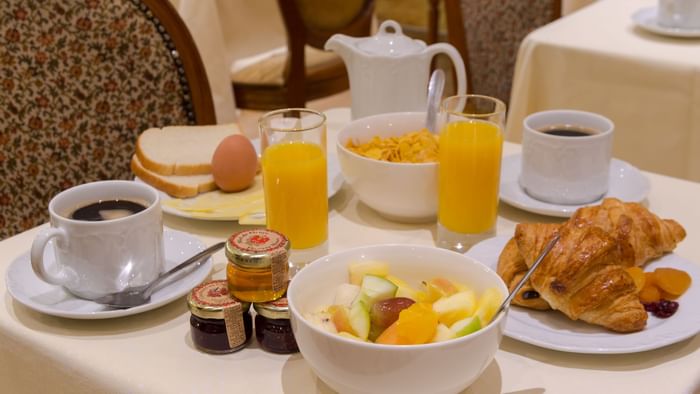 Delightful breakfast at Hotel paix republique