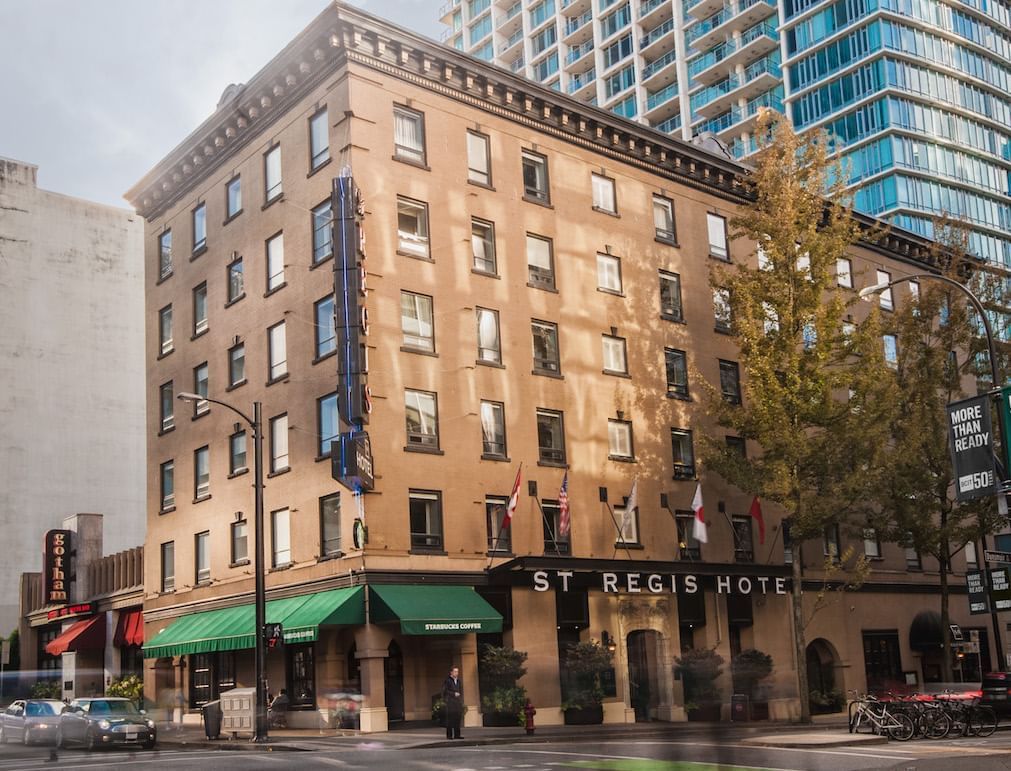The St. Regis Hotel front view, a boutique hotel in Vancouver