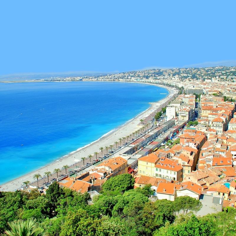 Aerial view of Nice French Riviera near Splendid Hotel & Spa Nice