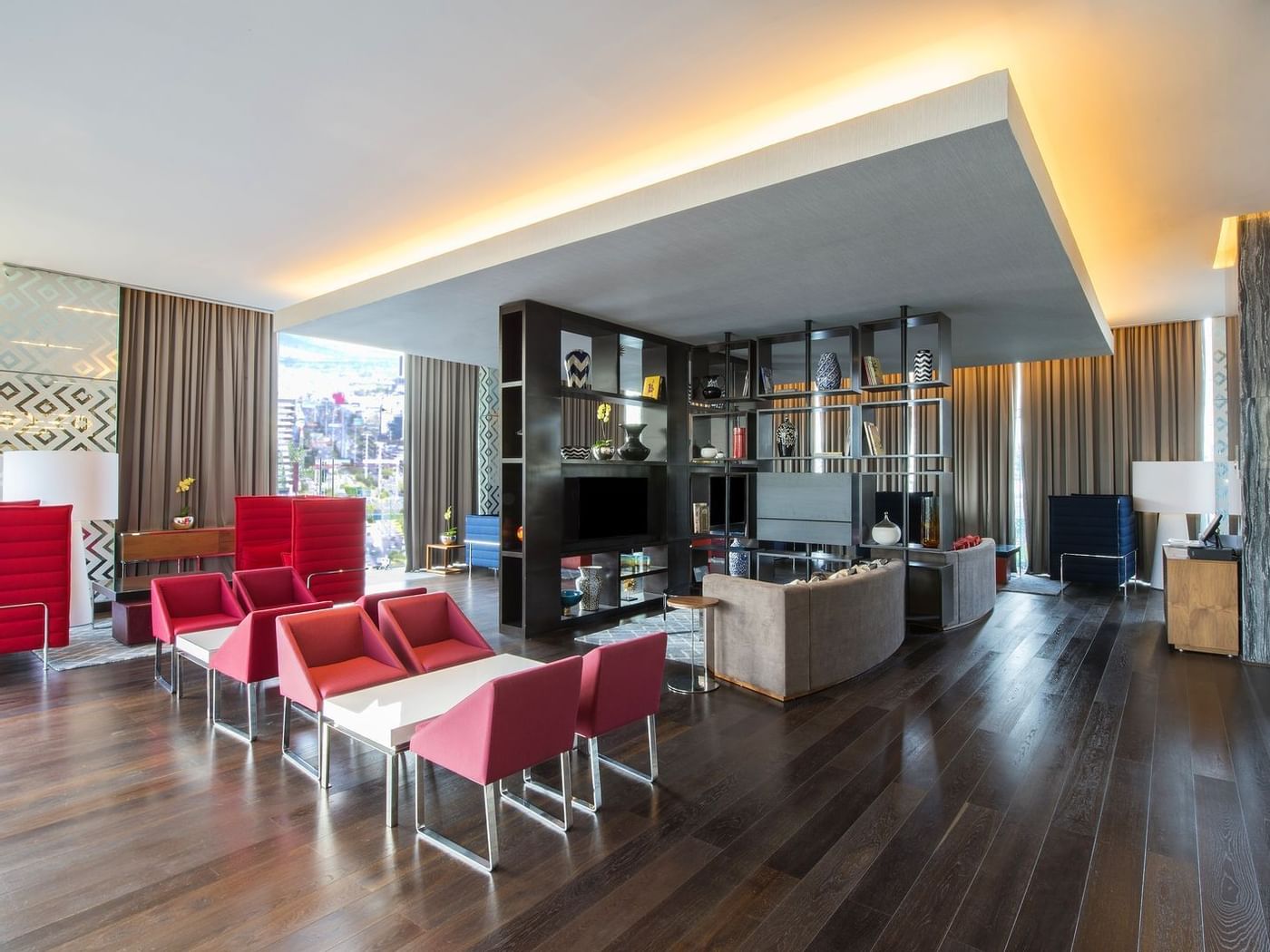 Lounge area of Grand GFA Hotels Puebla Angelópolis