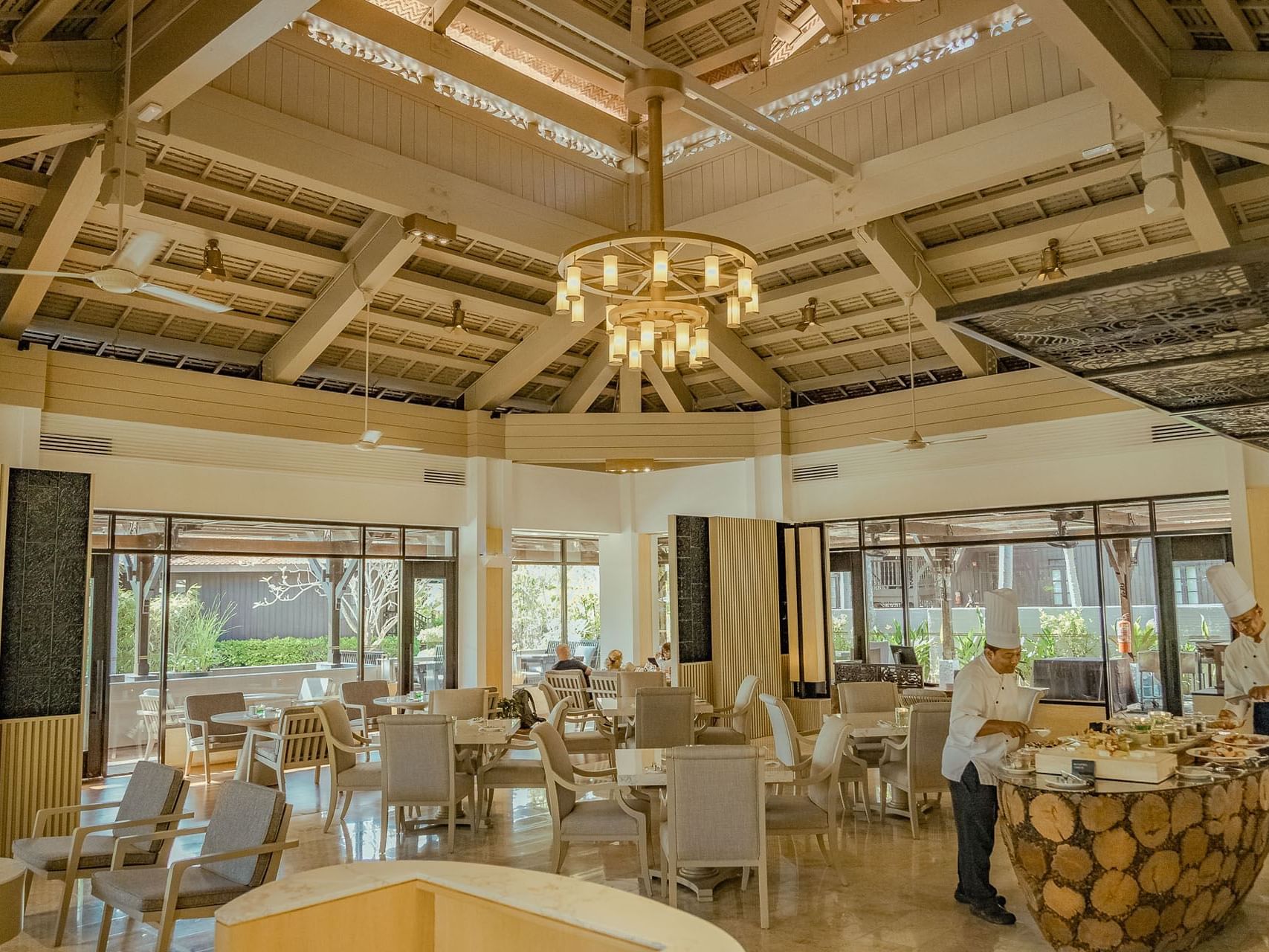 Table arrangements in Club Seaview, Pelangi Beach Resort & Spa