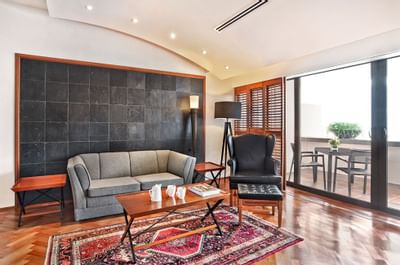 Living Room of Parklane Split Level Suite at Goodwood Hotel