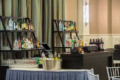 A view of a Bar at The Venue at Portwalk Place