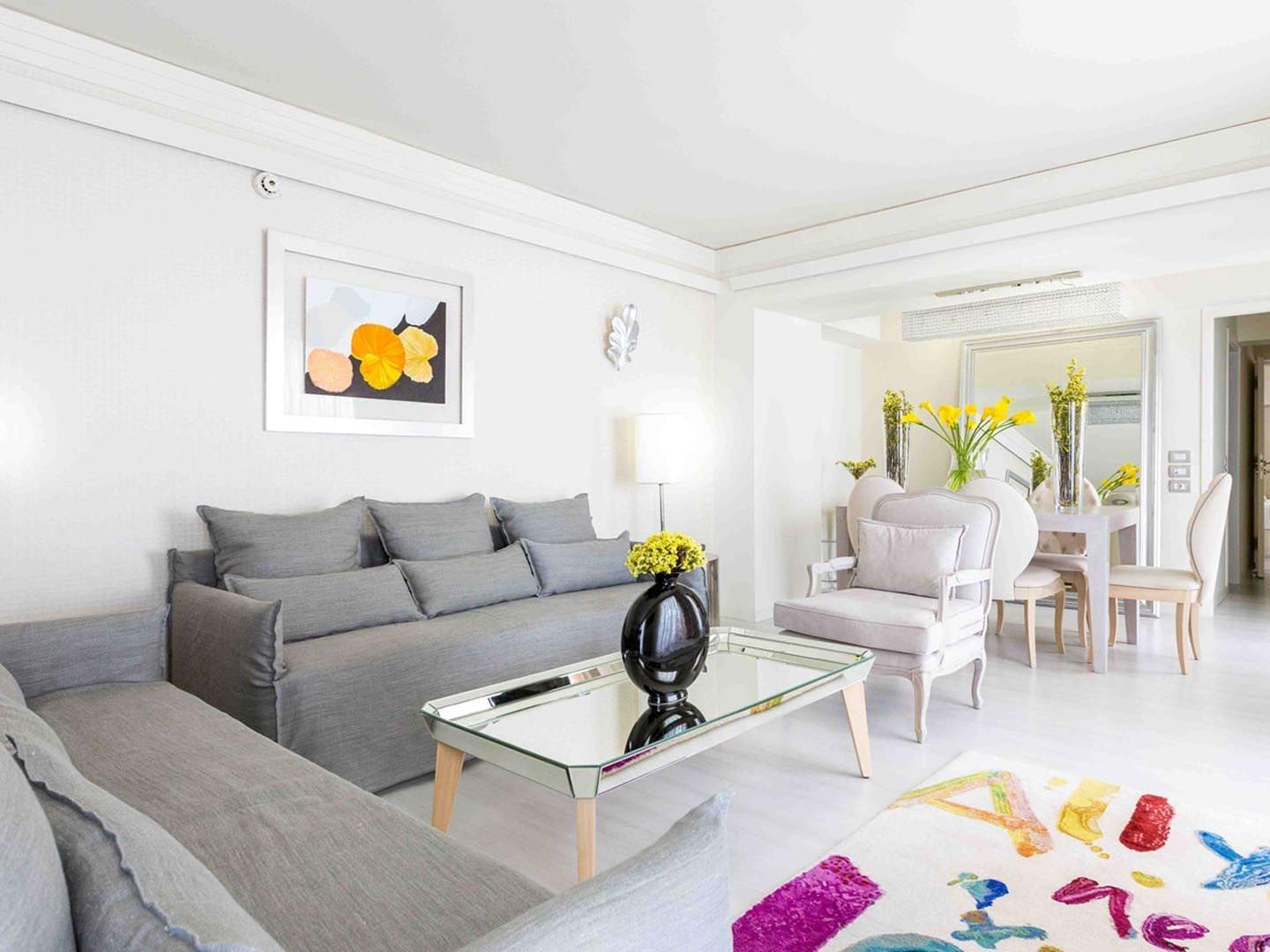 Living area in Marie Christine Suite at St. George Lycabettus