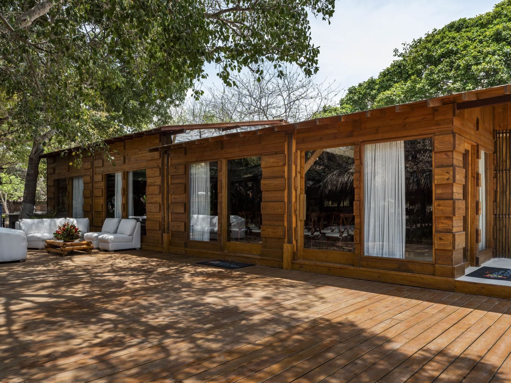 Outdoor lounge area with VIP Guest Zone at Hotel Isla Del Encanto