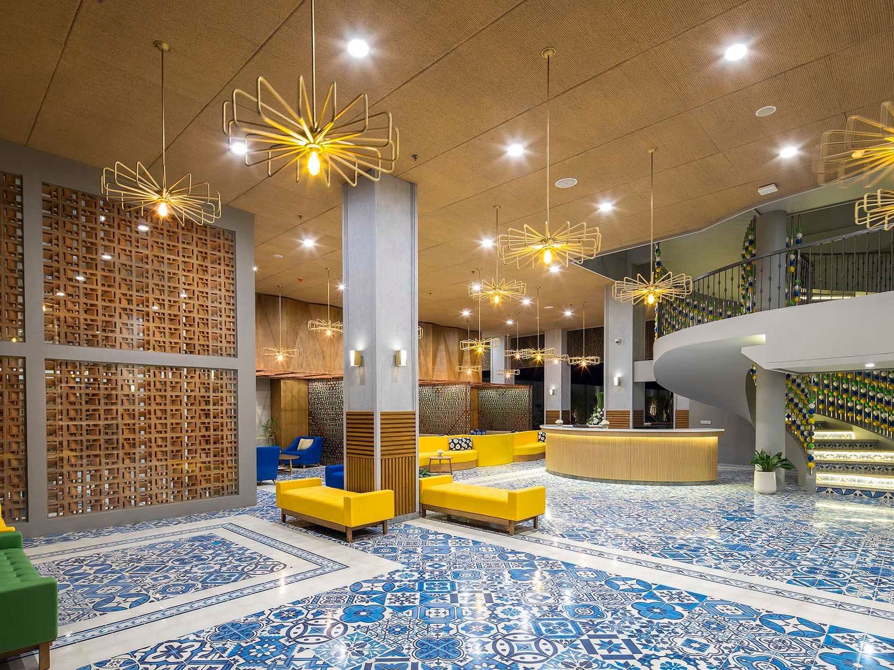 Elegant lobby area with reception at Eastin Ashta Resort Canggu