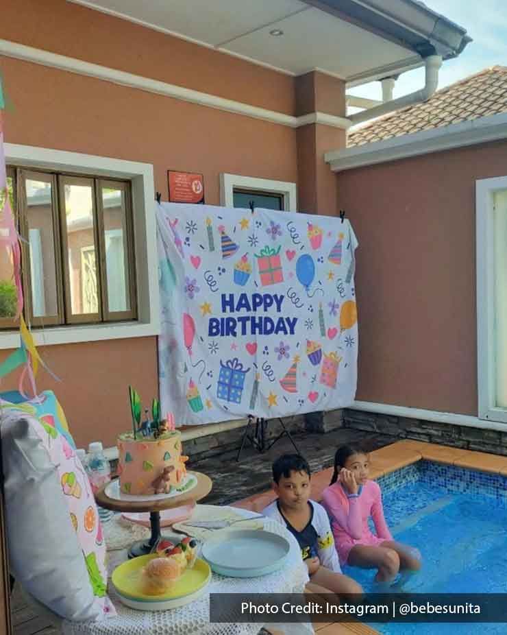 kids birthday pool party at Lexis Hotel