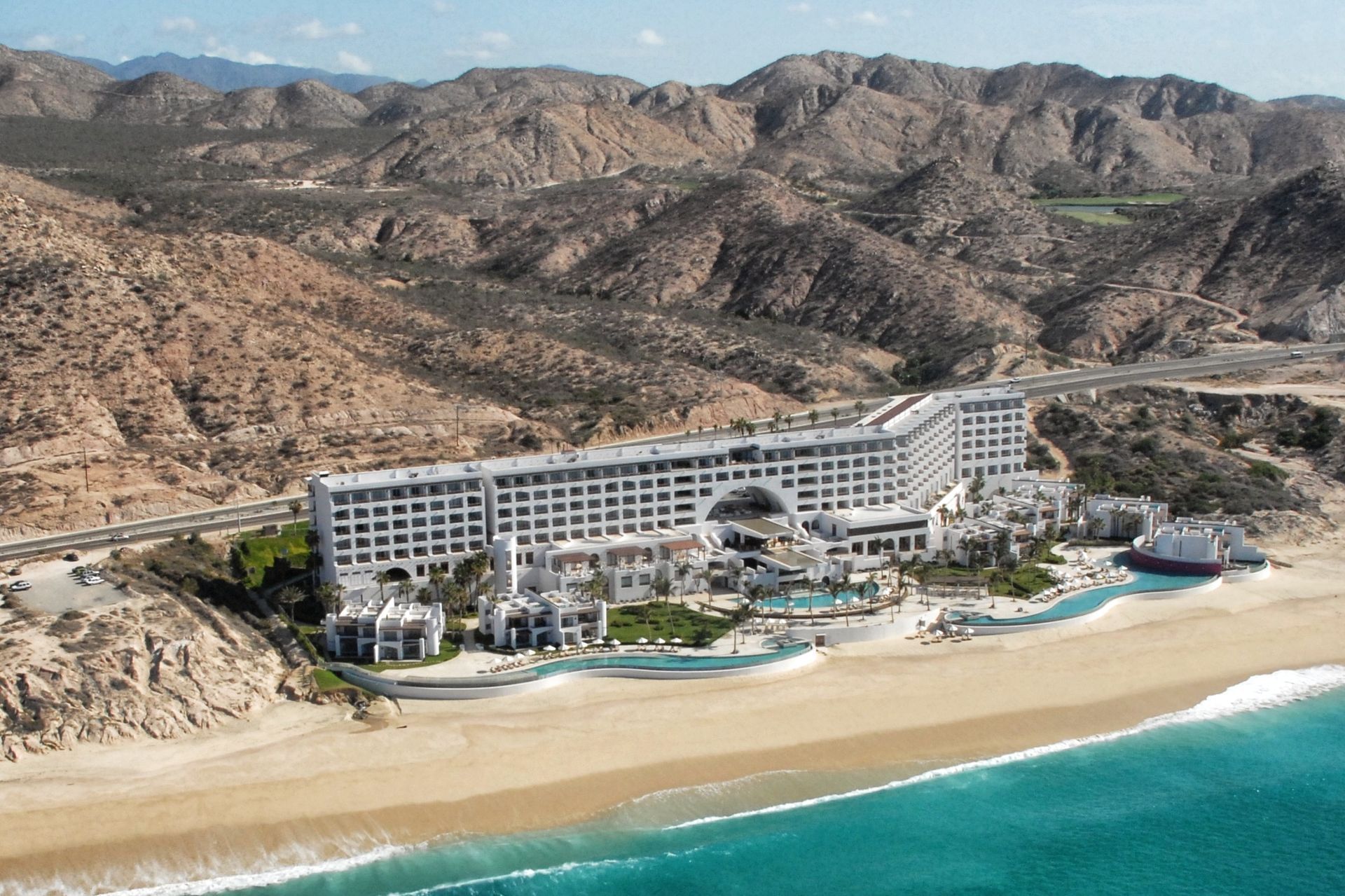 Aerial view of a beachfront resort - Marquis Los Cabos
